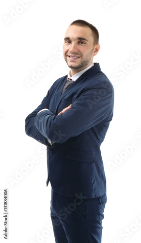 Young business coach with c...
