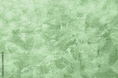 Abstract  light green oil painting background with brush strokes on canvas. 