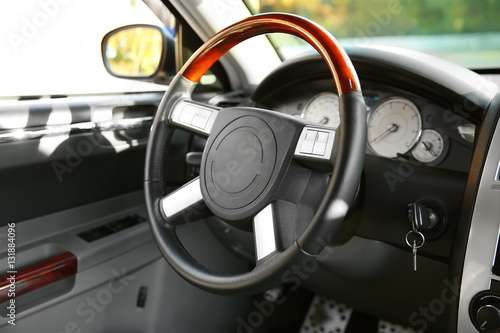 Closeup of expensive car interior © Africa Studio