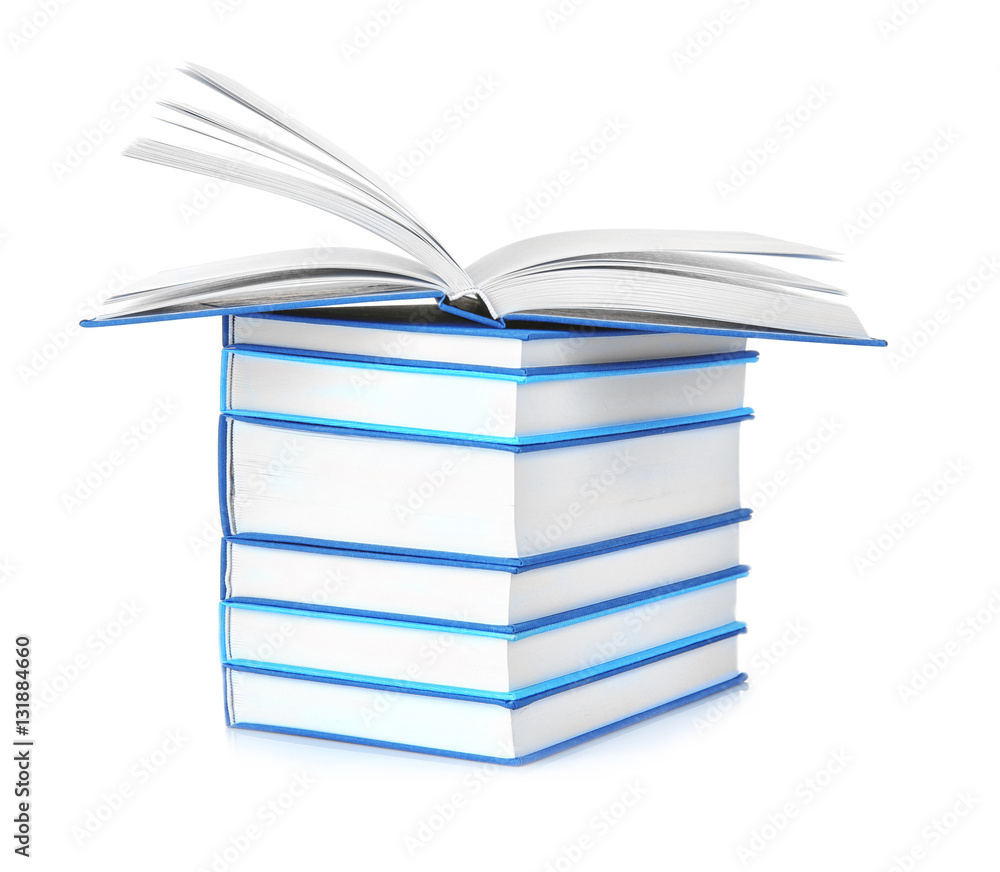 Stack of books on white background Stack of books on white background