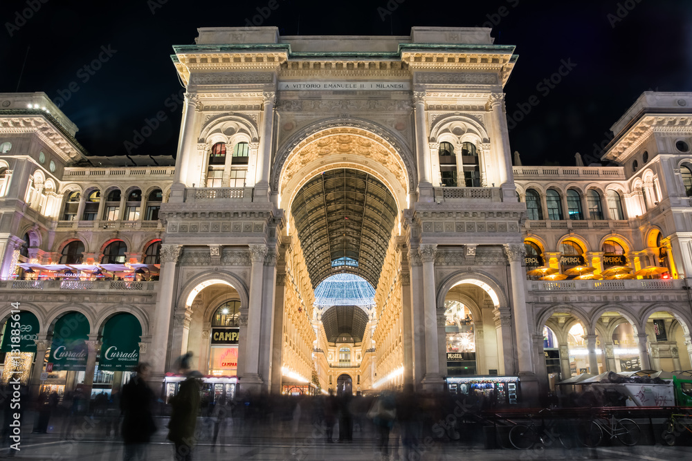 Galleria Vittorio Emanuele II Entryway Famous Destination Italy