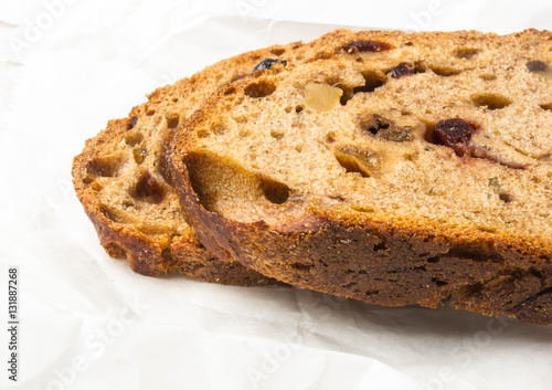 Slices of malt bread handmade