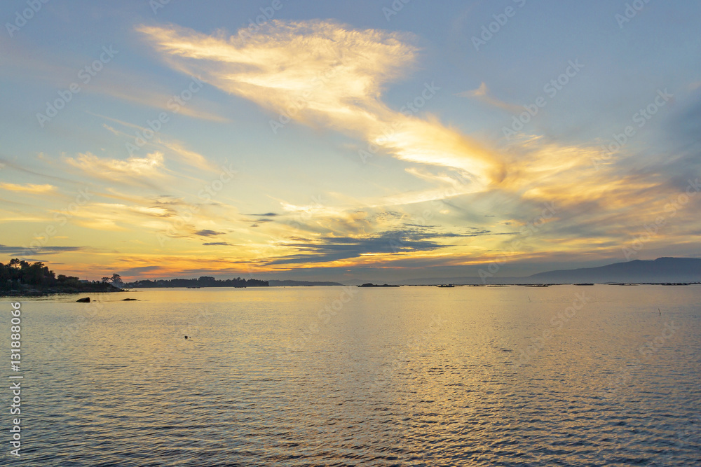 Arousa estuary at dusk Arousa estuary at dusk