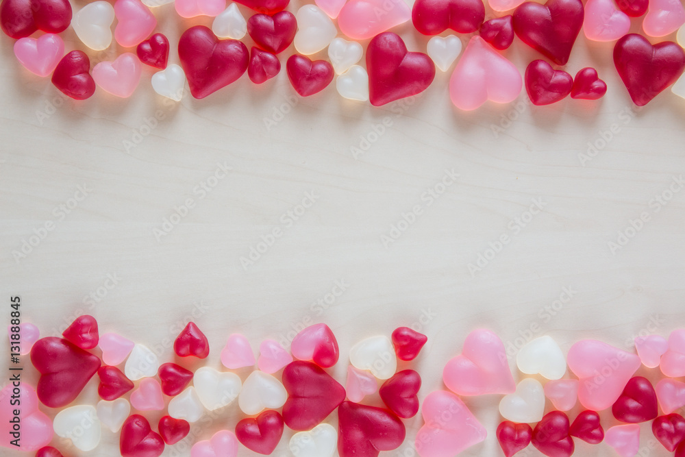 Assorted heart shaped jelly candy Assorted heart shaped jelly candy