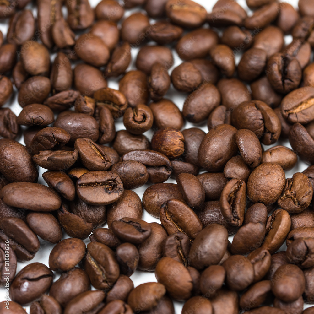 Naklejka premium Ziarna kawy - tło