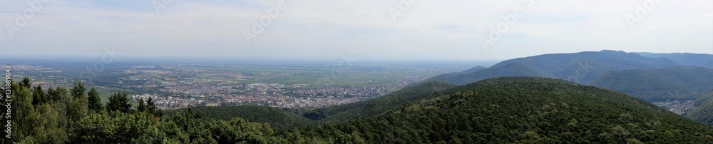 Panoramablick auf die Rheinebene