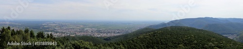 Fototapeta Naklejka Na Ścianę i Meble -  Panoramablick auf die Rheinebene