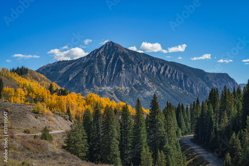 Canvas Print Crested Butte Mountain in autumn