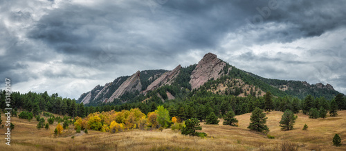 Foto Flatiron Mountains in Boulder Colorado