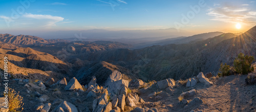 Sunset panorama at Keys View 