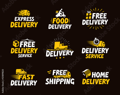 Icons set shipping and delivery. Vector illustration