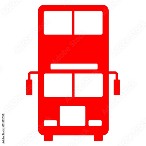 Red Retro City Double Decker Bus; Bus; Red Bus; City Bus