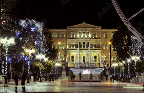 Athens in winter,New Year in Athens, Greece, Balkans,Europe