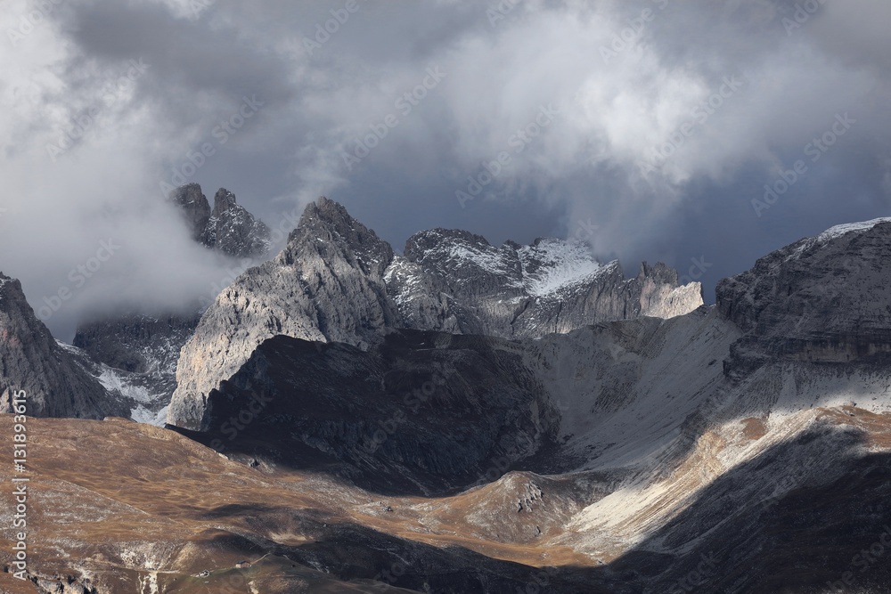 Mountain landscape in the Dolomites, Italy, Europe