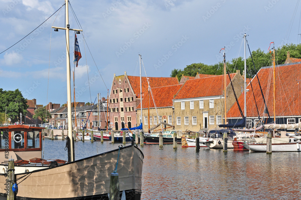 Il porto canale di Enkhuizen, Olanda - Paesi Bassi