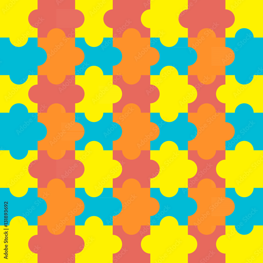 Colorful puzzle pieces Colorful puzzle pieces