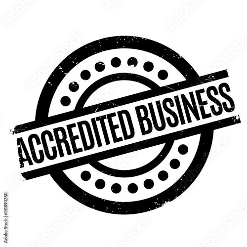 Accredited Business rubber stamp