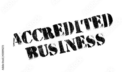 Accredited Business rubber stamp
