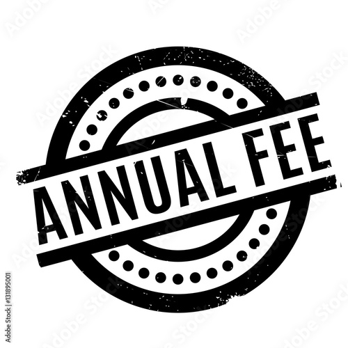 Annual Fee rubber stamp