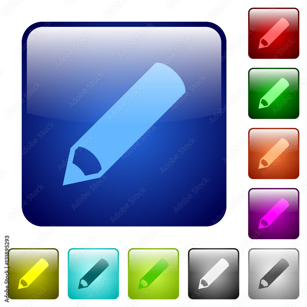 Pencil color square buttons Pencil color square buttons