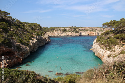 Blick auf Cala des Moro Mallorca Traumstrand