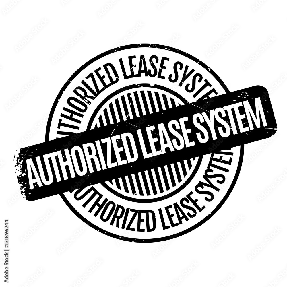Authorized Lease System rubber stamp Authorized Lease System rubber stamp