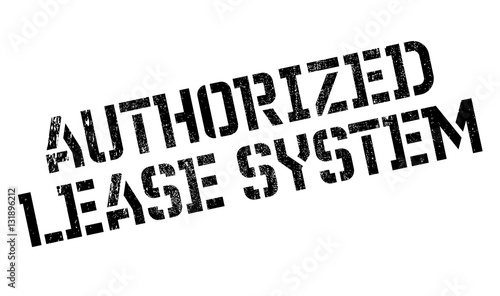 Authorized Lease System rubber stamp