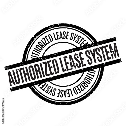 Authorized Lease System rubber stamp