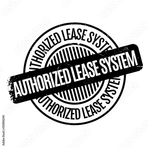 Authorized Lease System rubber stamp