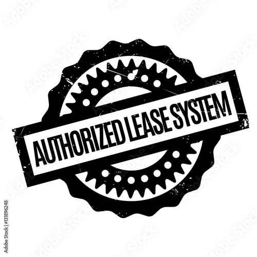 Authorized Lease System rubber stamp