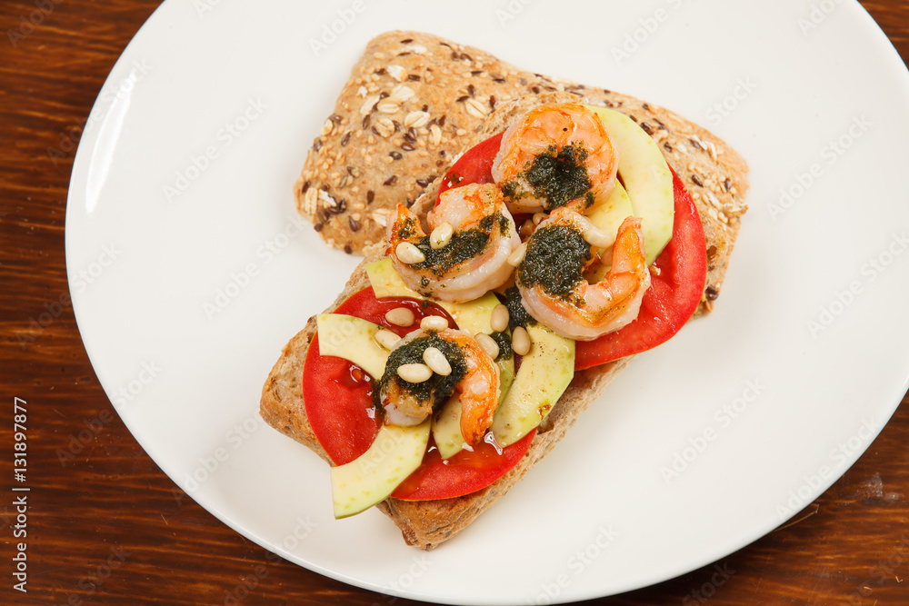 Sandwich with vegetables Sandwich with vegetables