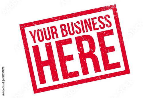 Your Business Here rubber stamp