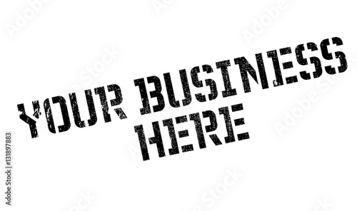 Your Business Here rubber stamp
