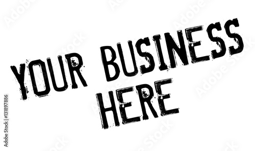 Your Business Here rubber stamp