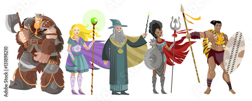 great warriors and wizards role game characters