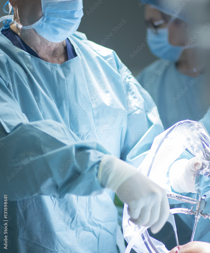 Surgeon in operating theater Surgeon in operating theater