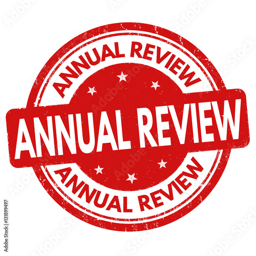 Annual review sign or stamp