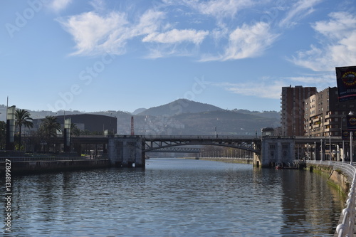 Puentes modernos en una ciudad de europa. 