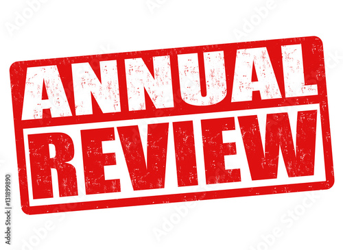 Annual review sign or stamp