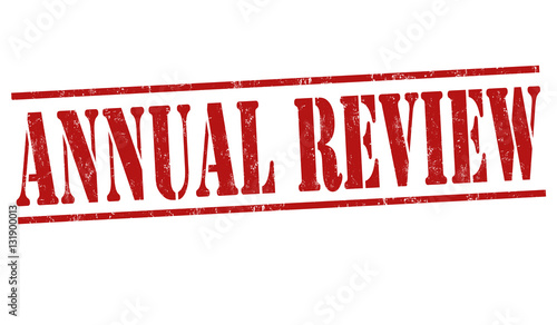 Annual review sign or stamp