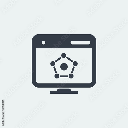 website seo flat design icon button