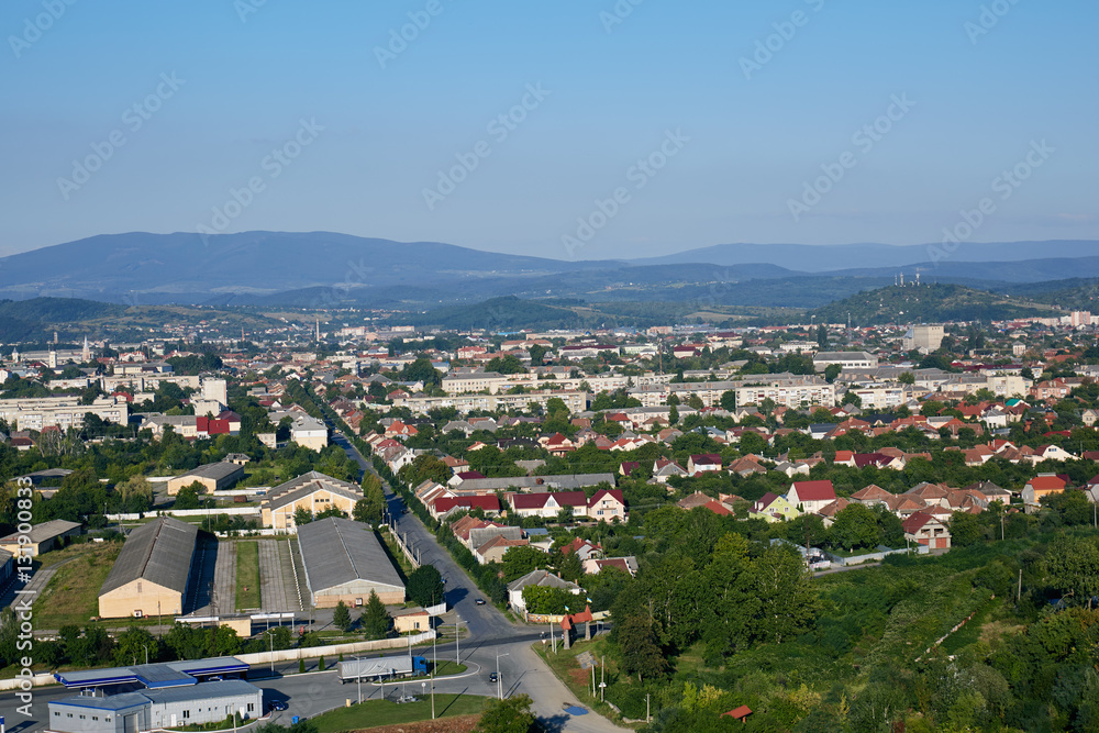 Fototapeta premium Mukachevo landscape. Zakarpatska Oblast