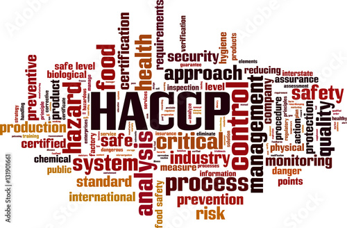 HACCP word cloud concept. Vector illustration