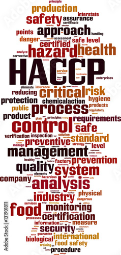 HACCP word cloud concept. Vector illustration