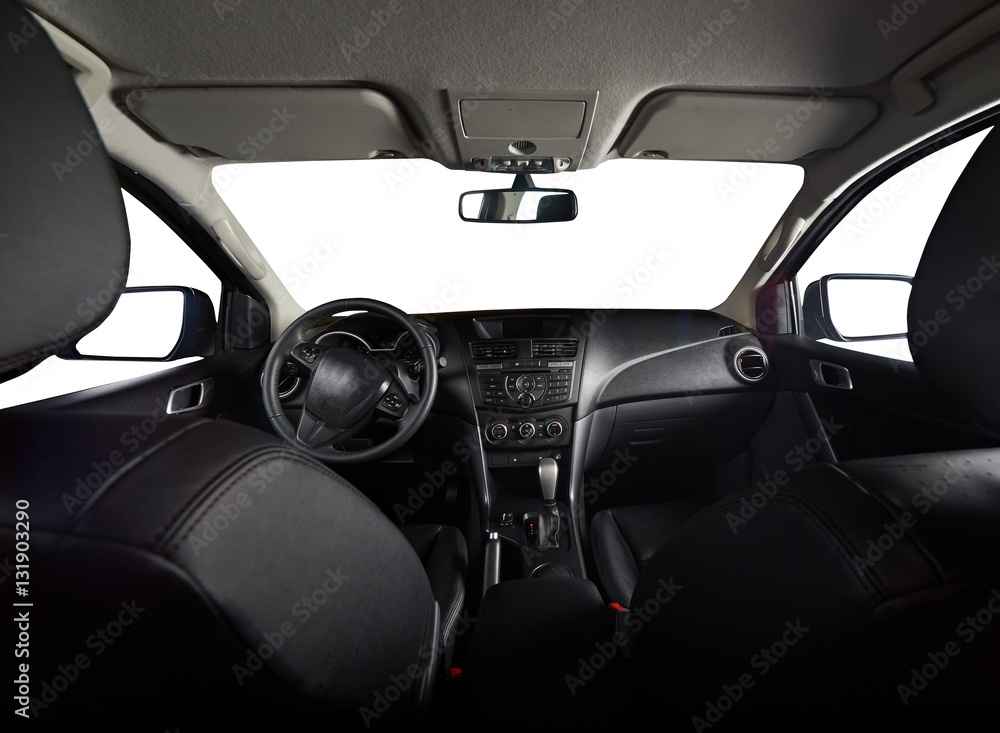 Modern interior of pickup truck