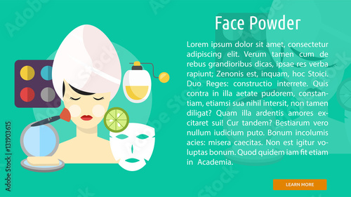 Face Powder Conceptual Banner