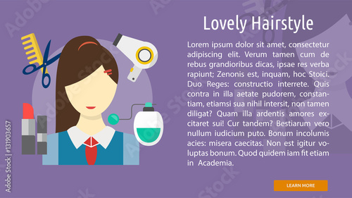 Lovely Hairstyle Conceptual Banner