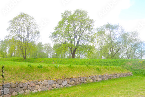 Landscape in park in the fortress of Lappeenranta,
