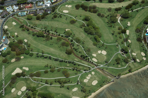 Aerial of Waialae Country Club in Kahala