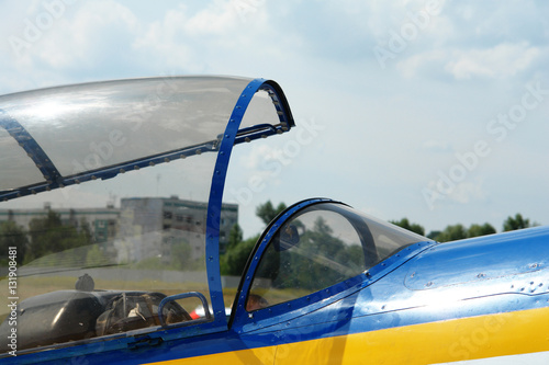 The open Cockpit of a small sport aircraft © pro2audio